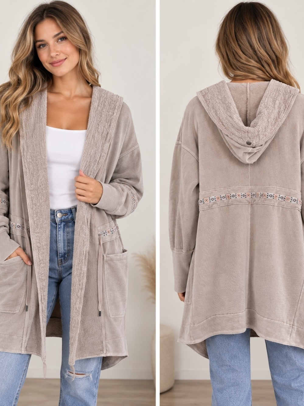 Free People Oversized Long Open Sweater Cardigan